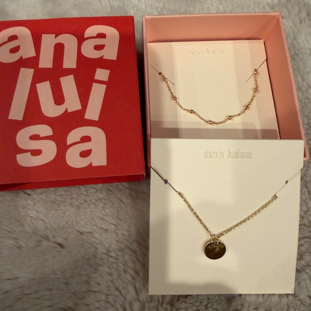 Ana Luisa Willow Coin Necklace Set NWT